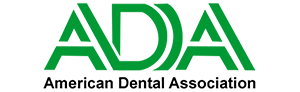 The image shows a logo with the text  ADA  prominently displayed, suggesting an association with the organization by the same name, which stands for the American Dental Association.